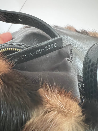Fendi Mink stripes baguette