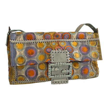 Fendi Pyhon Skin Bubble XXL Baguette