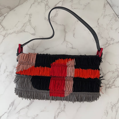 Fendi 3D beaded fringe baguette