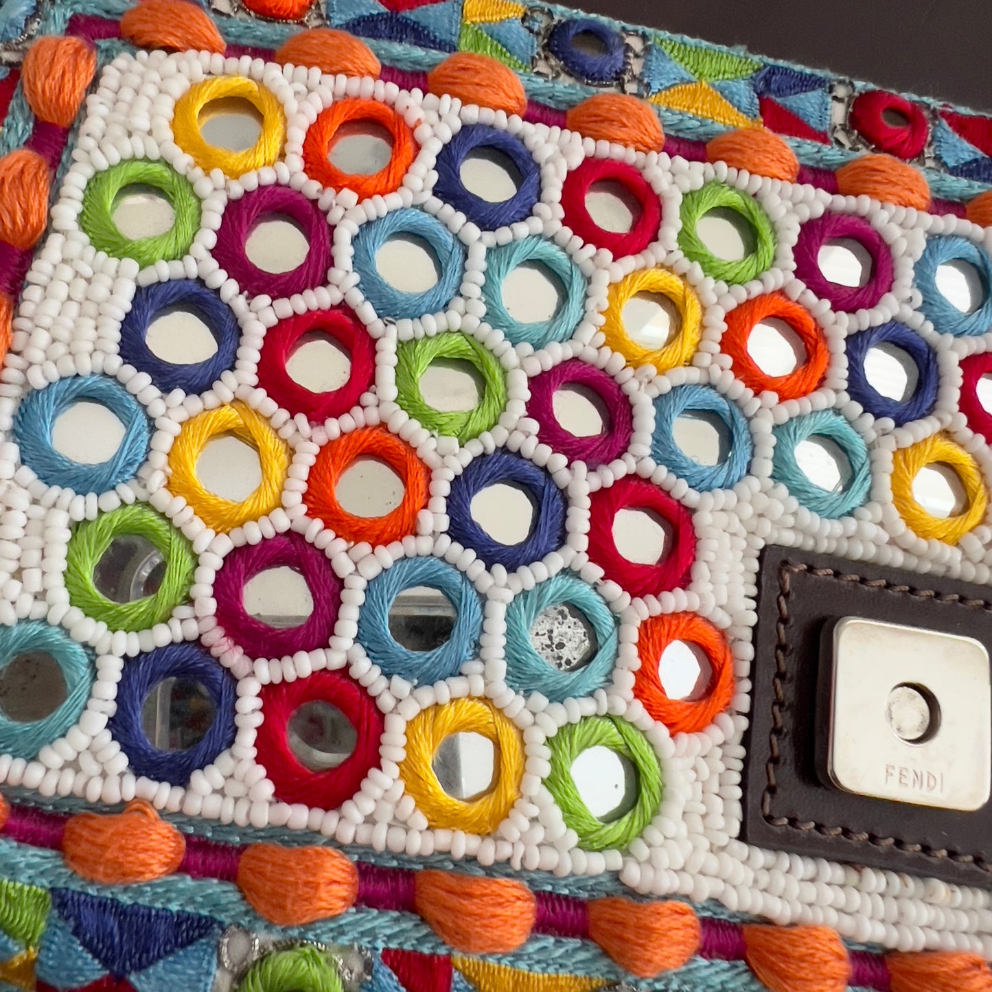 Fendi multicolor mirror baguette