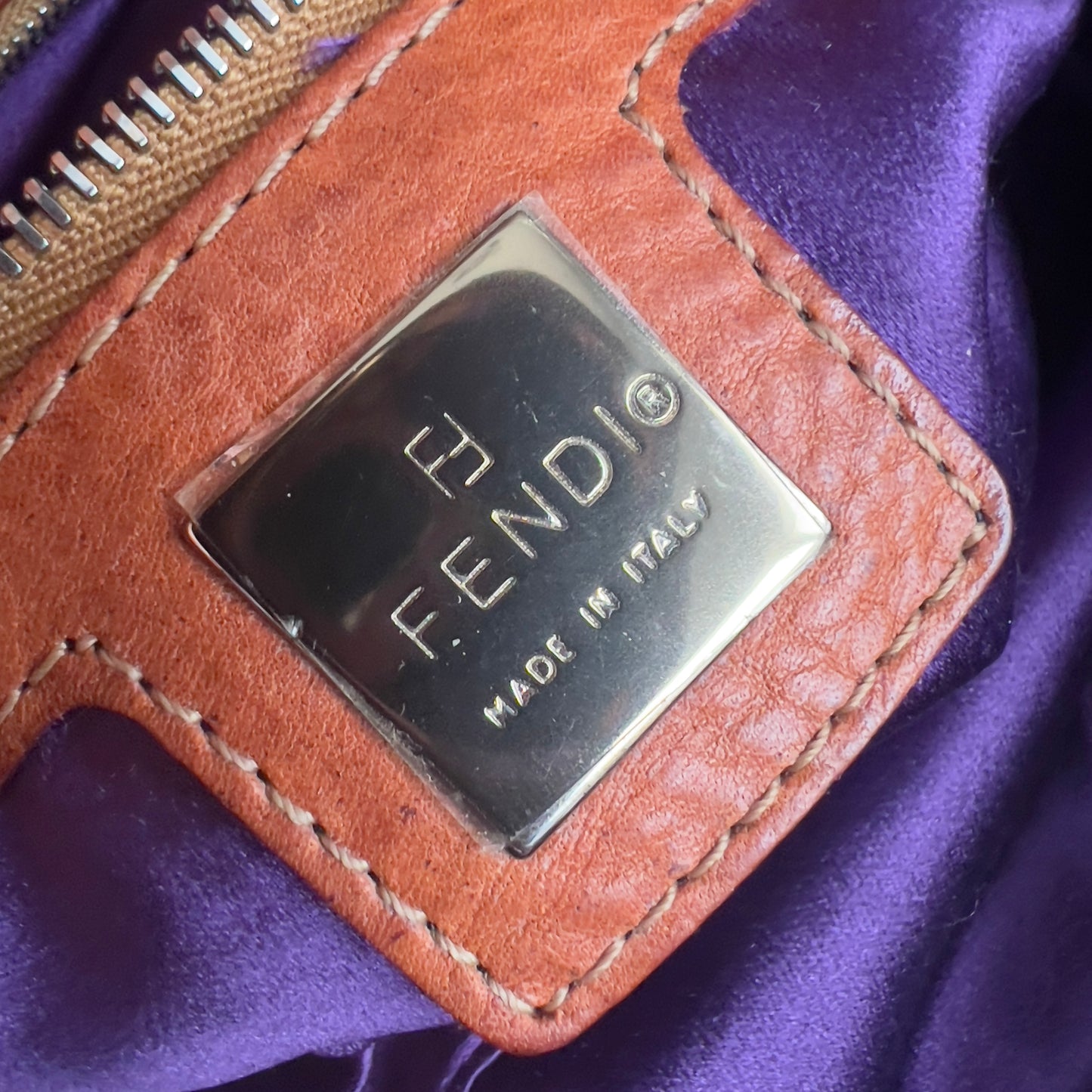 Vintage Crystal Fringe Leather Baguette
