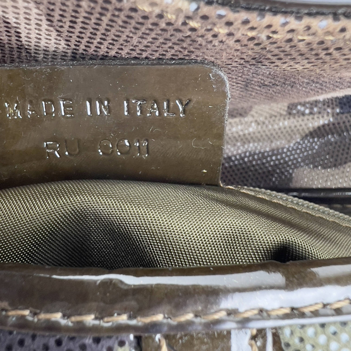 Vintage Dior camo print saddle bag regular size