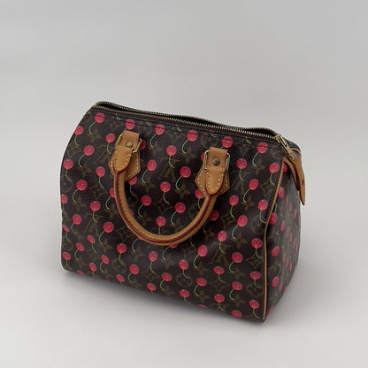 Vintage Louis Vuitton Monogram Cherries Speedy 25