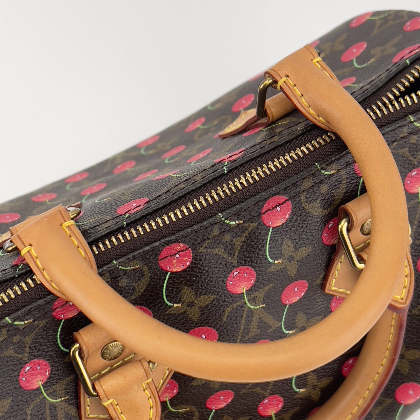 Vintage Louis Vuitton Monogram Cherries Speedy 25