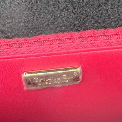 Chanel embroidered nunber tweed double flap bag
