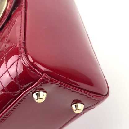Dior Burgundy Patent mini lady Dior bag
