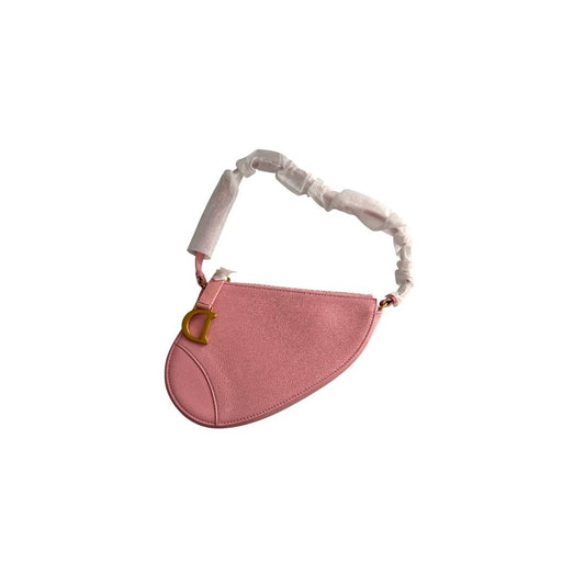 Dior Pink Leather Small Saddle bag