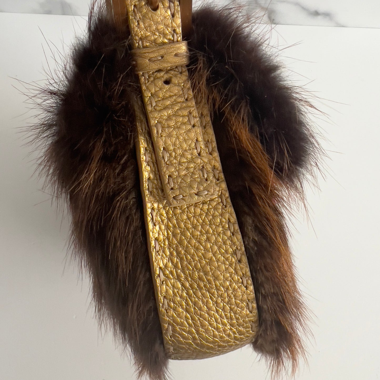 Fendi Mink Fur Flora Sellreia Baguette