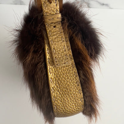 Fendi Mink Fur Flora Sellreia Baguette
