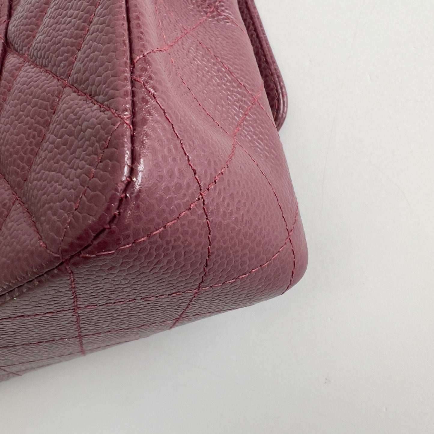 Vintage Chanel Burgundy Caviar Medium Double Flap Bag
