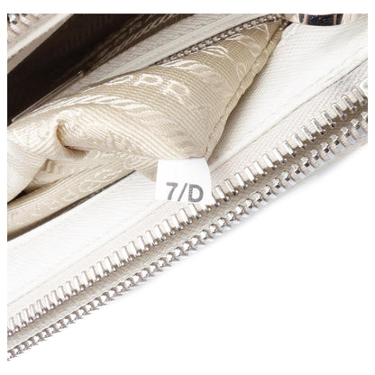 Prada Galleria White Mini Saffiano Lux Crystal Embellished Handbags