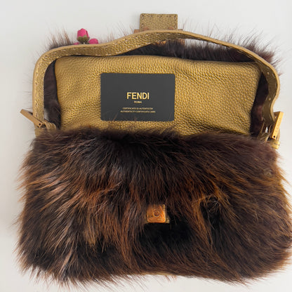 Fendi Mink Fur Flora Sellreia Baguette