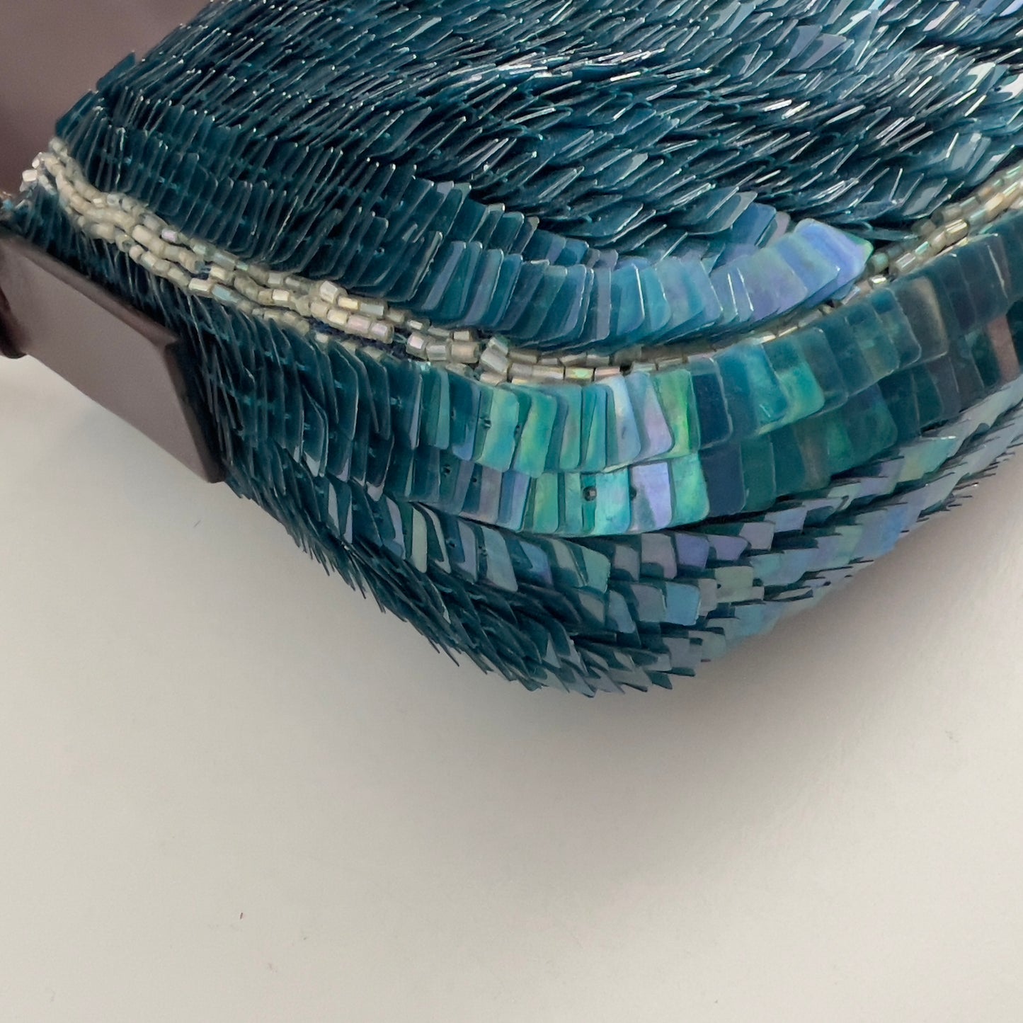 Vintage Fendi Blue Sequin Baguette