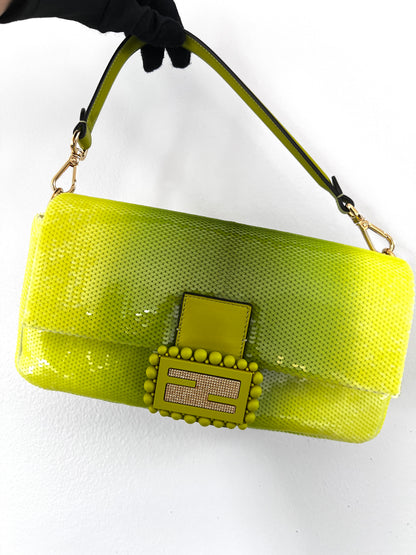 Fendi & SJP’s green sequin baguette