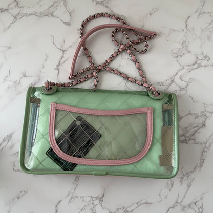 Chanel 18S Coco Splash Pastel Rainbow PVC Medium Flap Bag