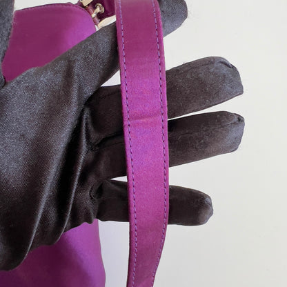 Vintage Fendi Purple Satin Baguette