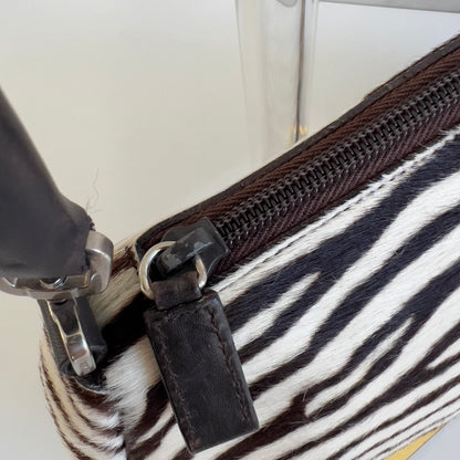Vintage Prada Zebra Print Ponyhair Shoulder bag