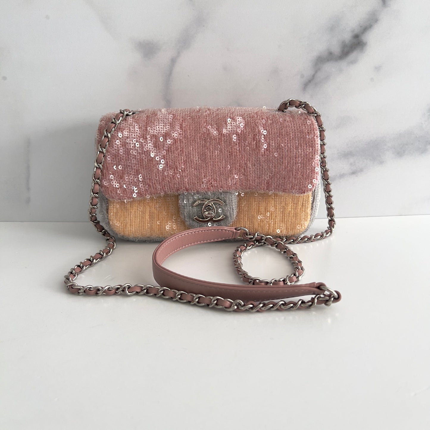 Chanel Waterfall Sequin Mini Rectangular Flap Bag