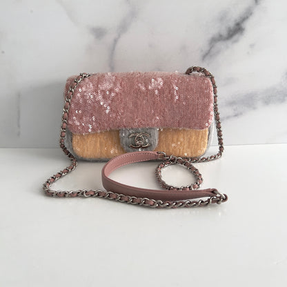 Chanel Waterfall Sequin Mini Rectangular Flap Bag