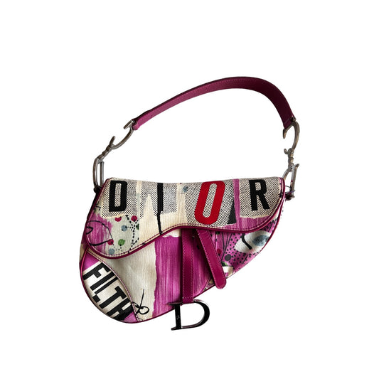 Dior filth limited edition logo saddle