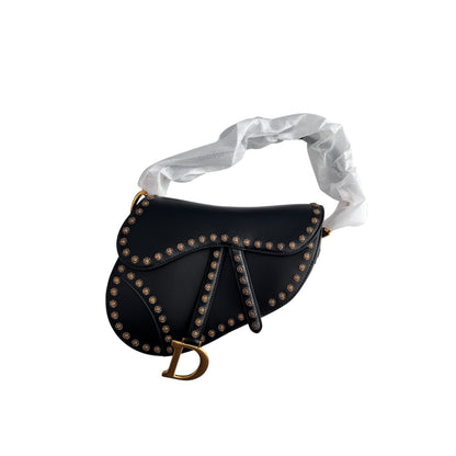 NWOT! Dior black studs saddle bag from 2024 collection