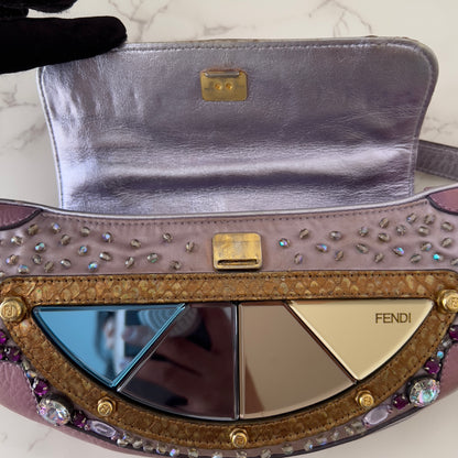 Vintage FENDI Mirror Vanity Clutch Shoulder Bag