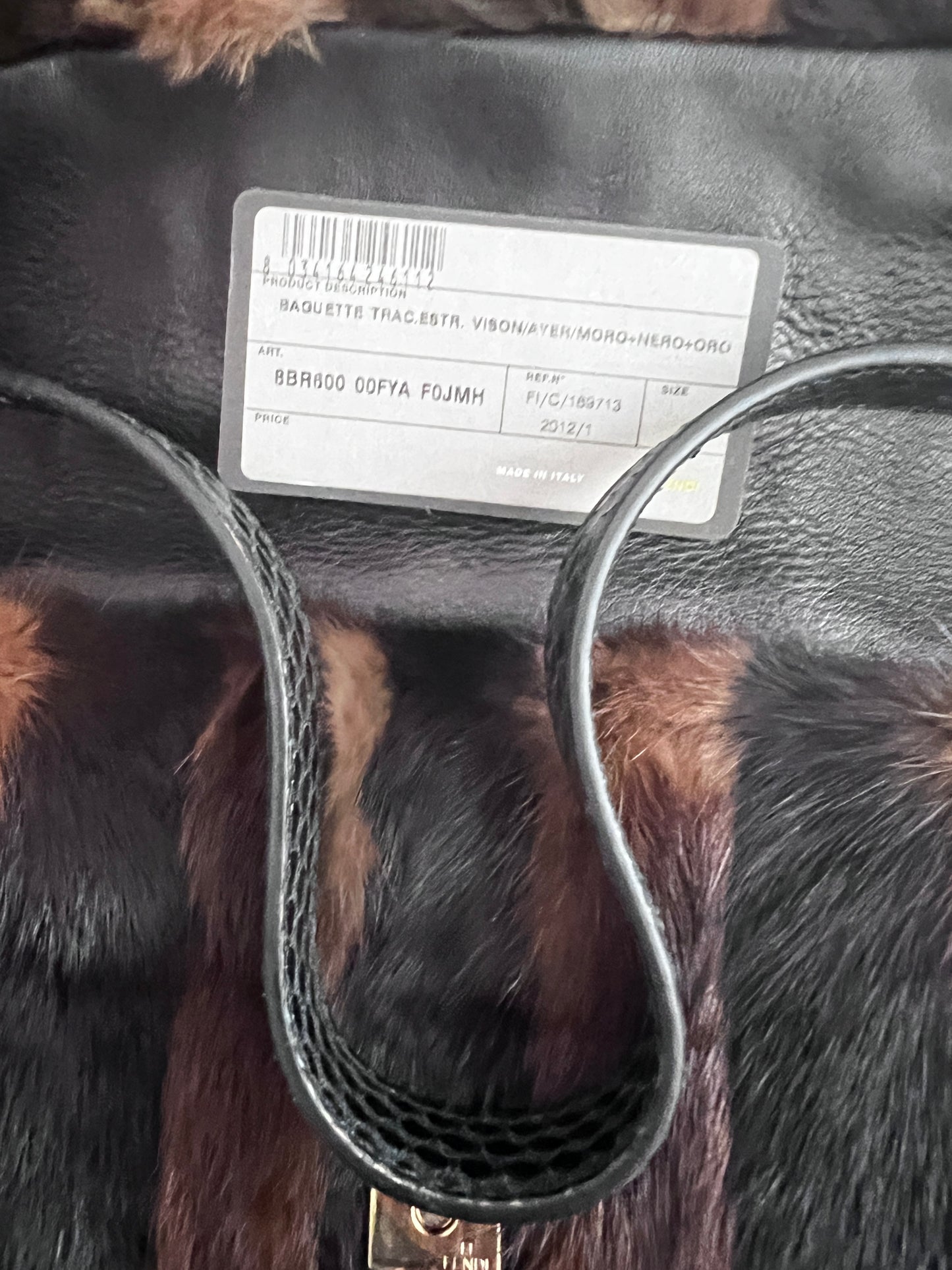 Fendi Mink stripes baguette