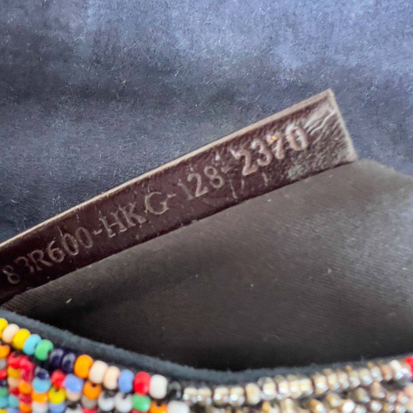 Fendi multi color strips beaded baguette