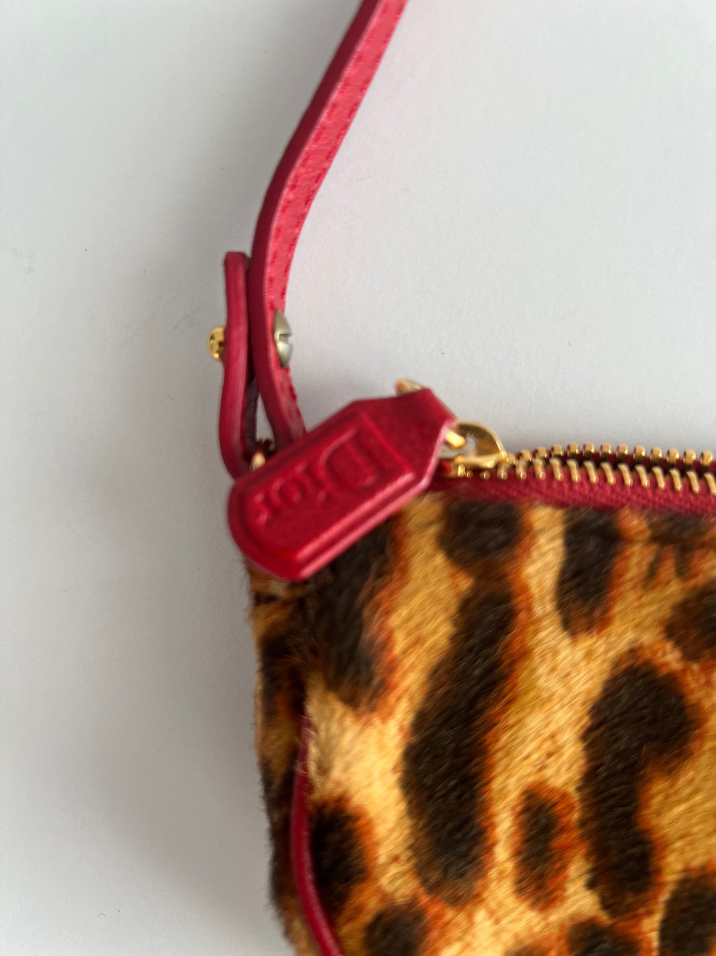 Dior cheetah pony hair saddle bag