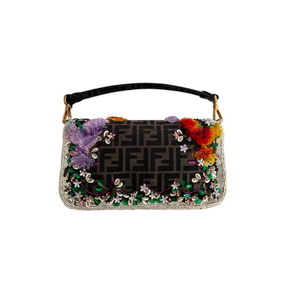 Fendi new style garden embroidered baguette