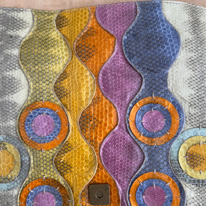 Fendi Pyhon Skin Bubble XXL Baguette