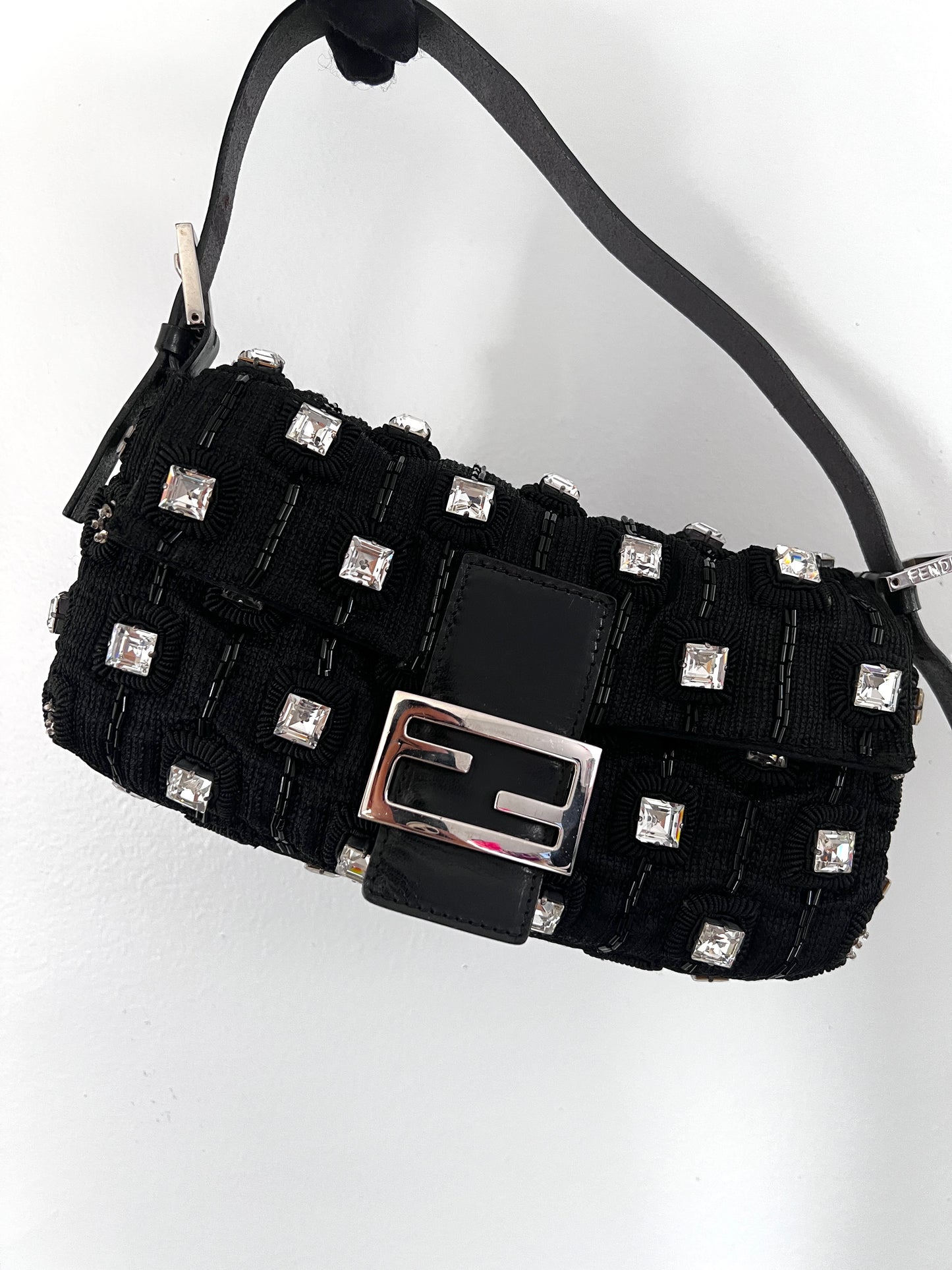 Fendi crystal cube beaded baguette