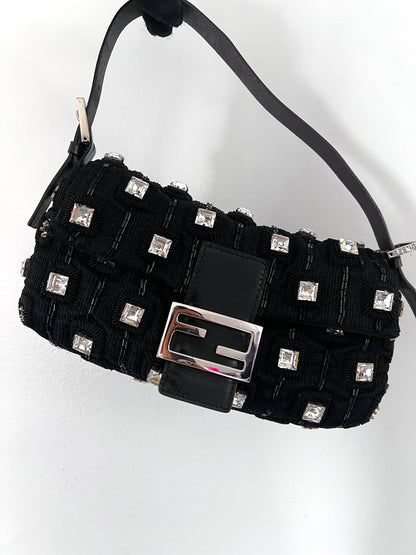 Fendi crystal cube beaded baguette