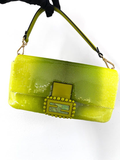 Fendi & SJP’s green sequin baguette