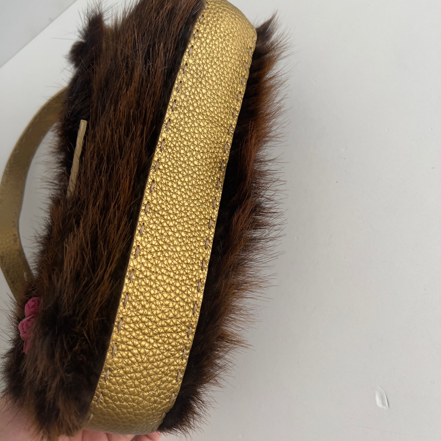Fendi Mink Fur Flora Sellreia Baguette