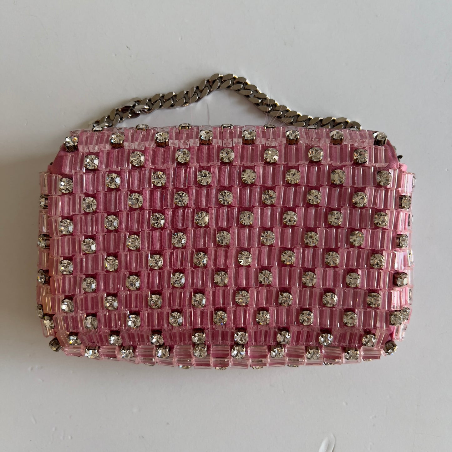 Fendi Monster Mini Baguette Crystal Embellished Leather with Fur