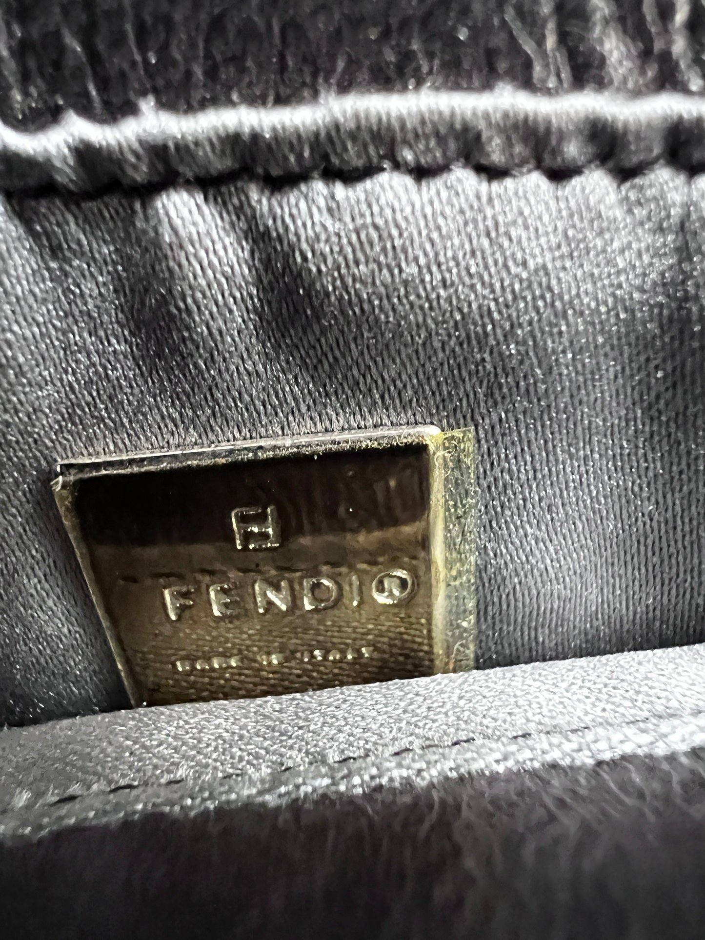 Vintage Fendi silver sequin croissant bag