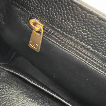 Vintage Chanel Caviar Wood Handle CC bag