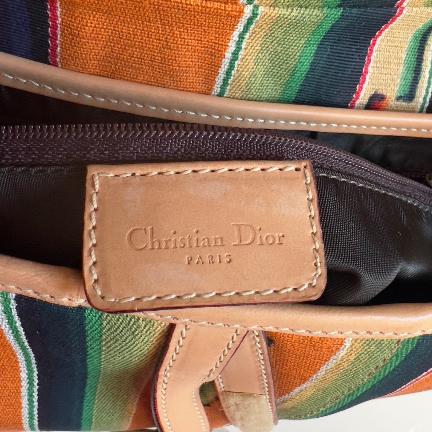 Vintage Christian Dior Limited Edition Multicolor Mexico Saddle Bag