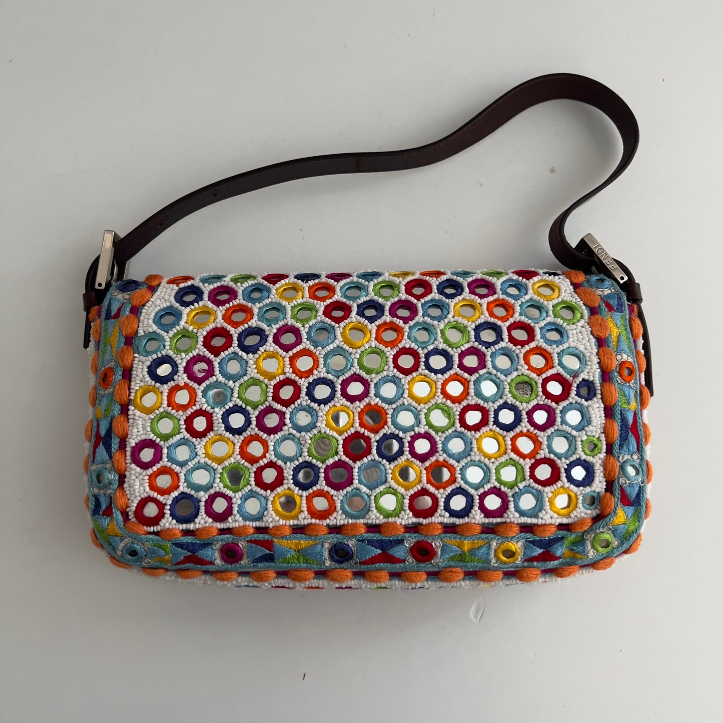 Fendi multicolor mirror baguette