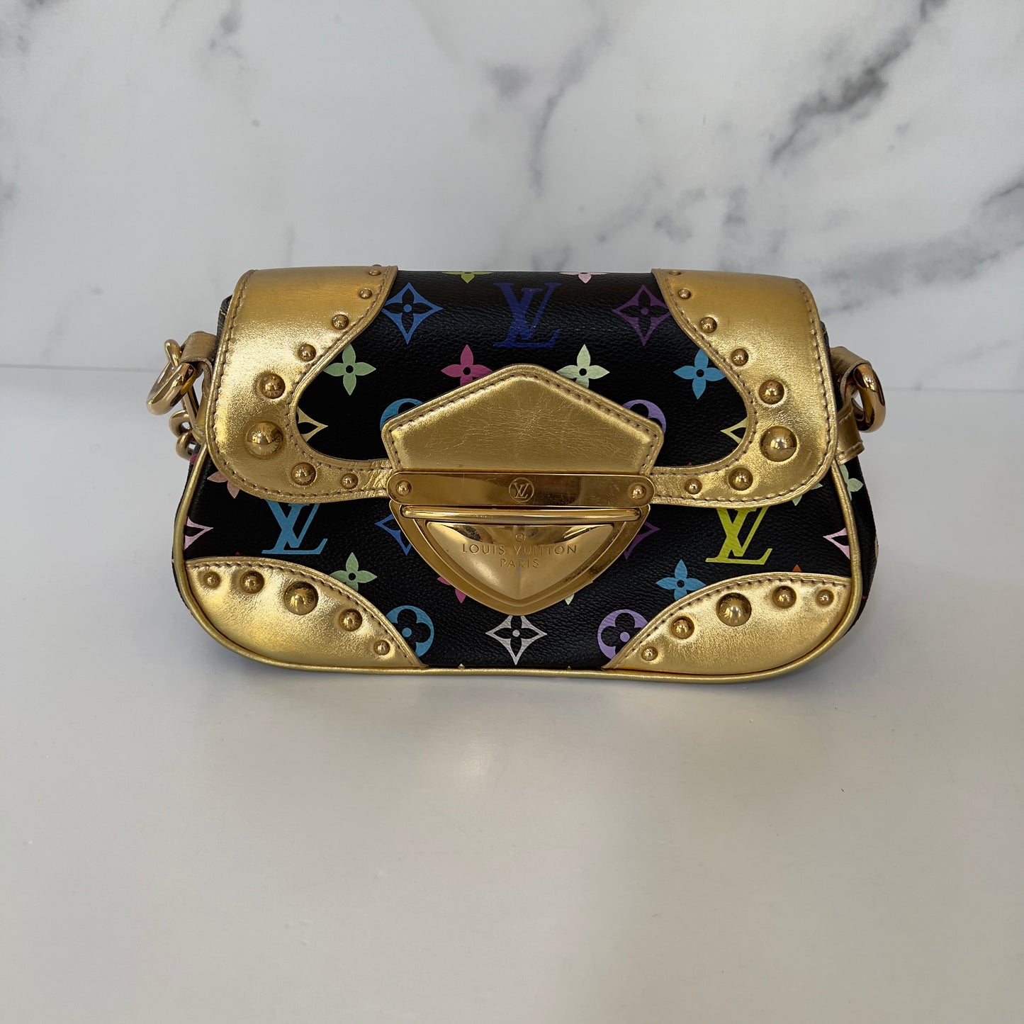 Louis Vuitton Monogram Multicolor Marilyn Black Gold