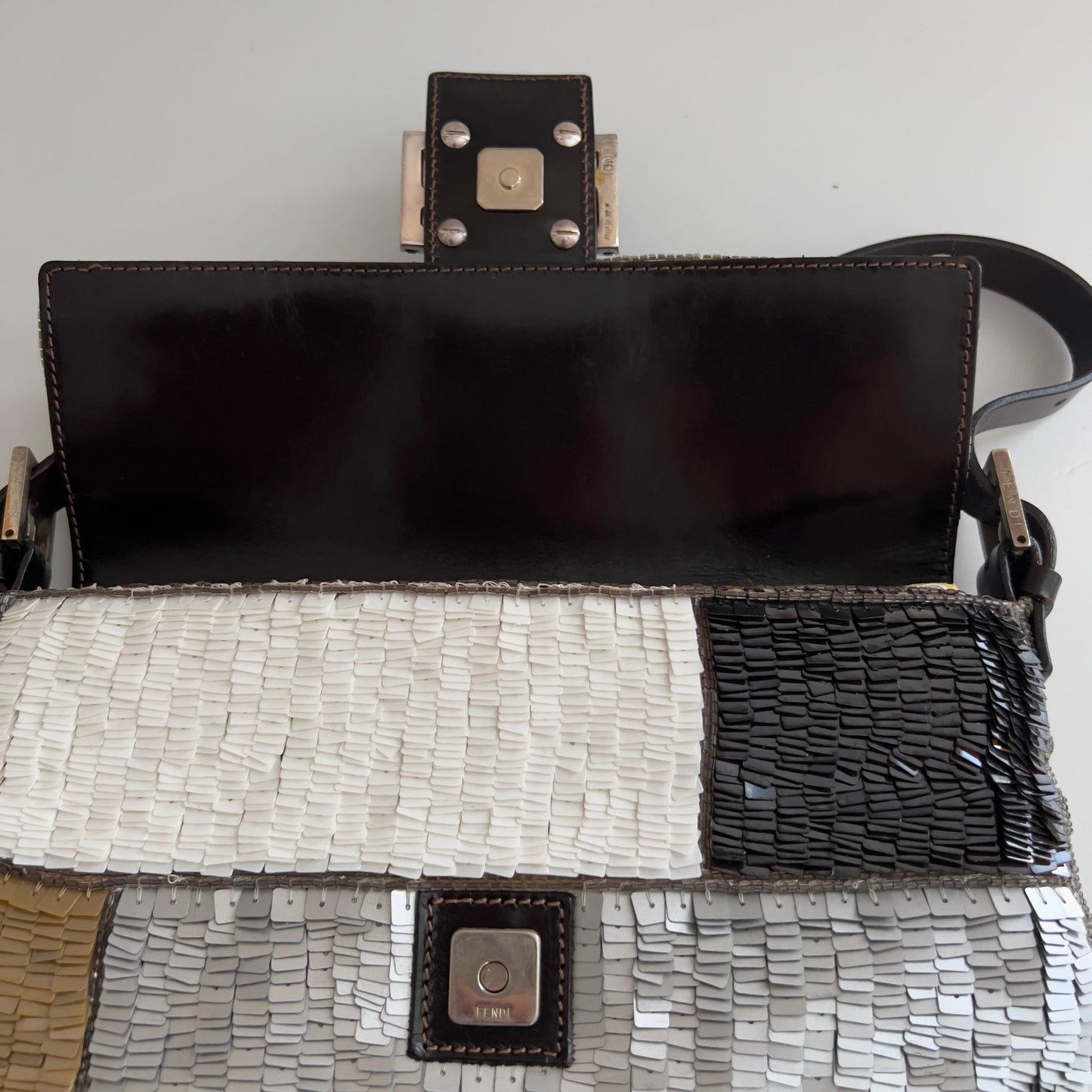 Fendi Multicolor Sequin Baguette