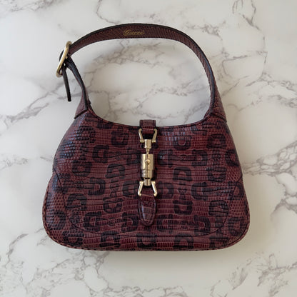 Vintage Gucci Lizard Embossed Mini Jackie