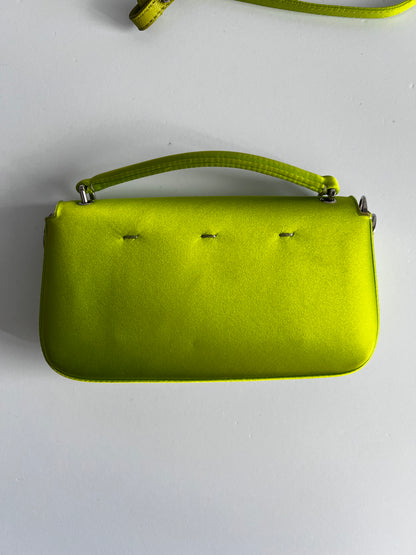 Fendi neon green satin bag