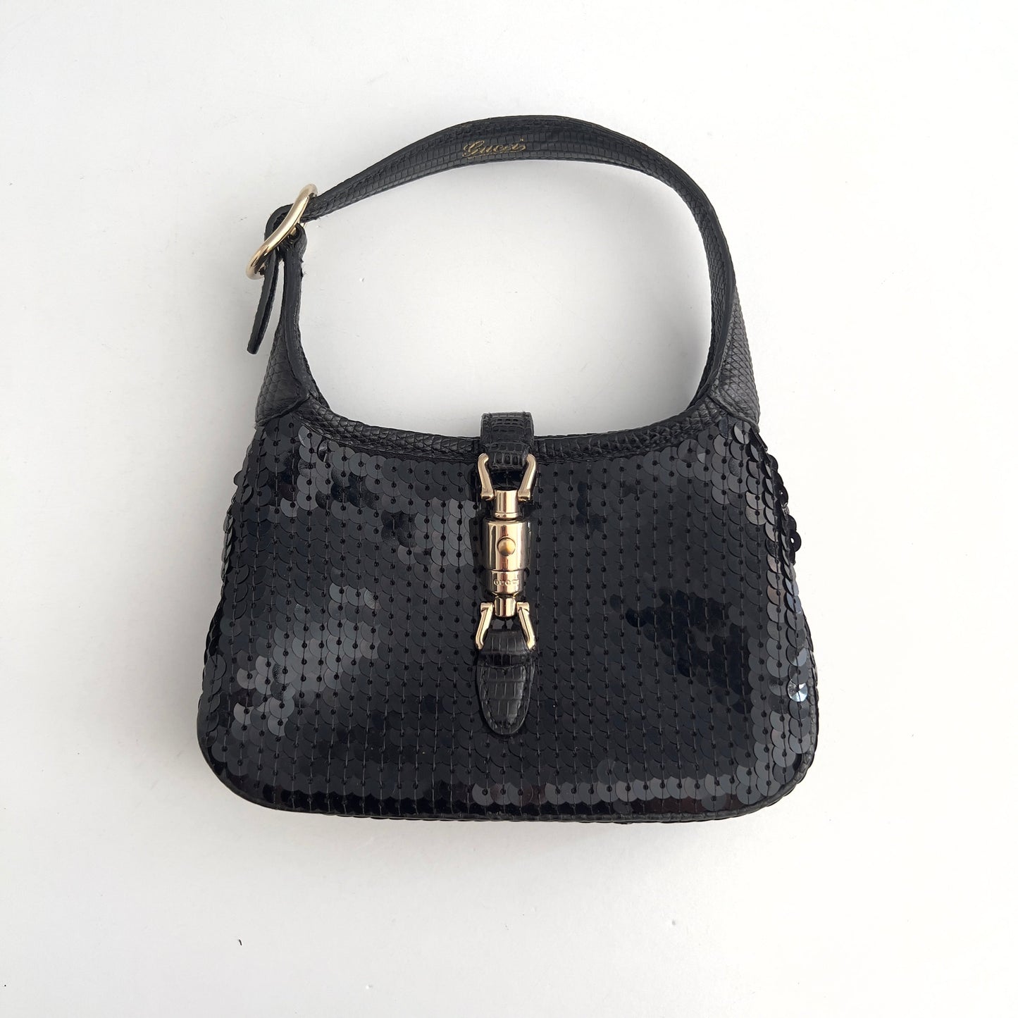 Vintage Gucci Black Sequin Mini Jackie