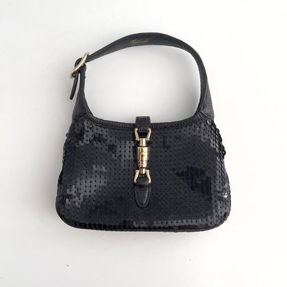 Vintage Gucci Black Sequin Mini Jackie