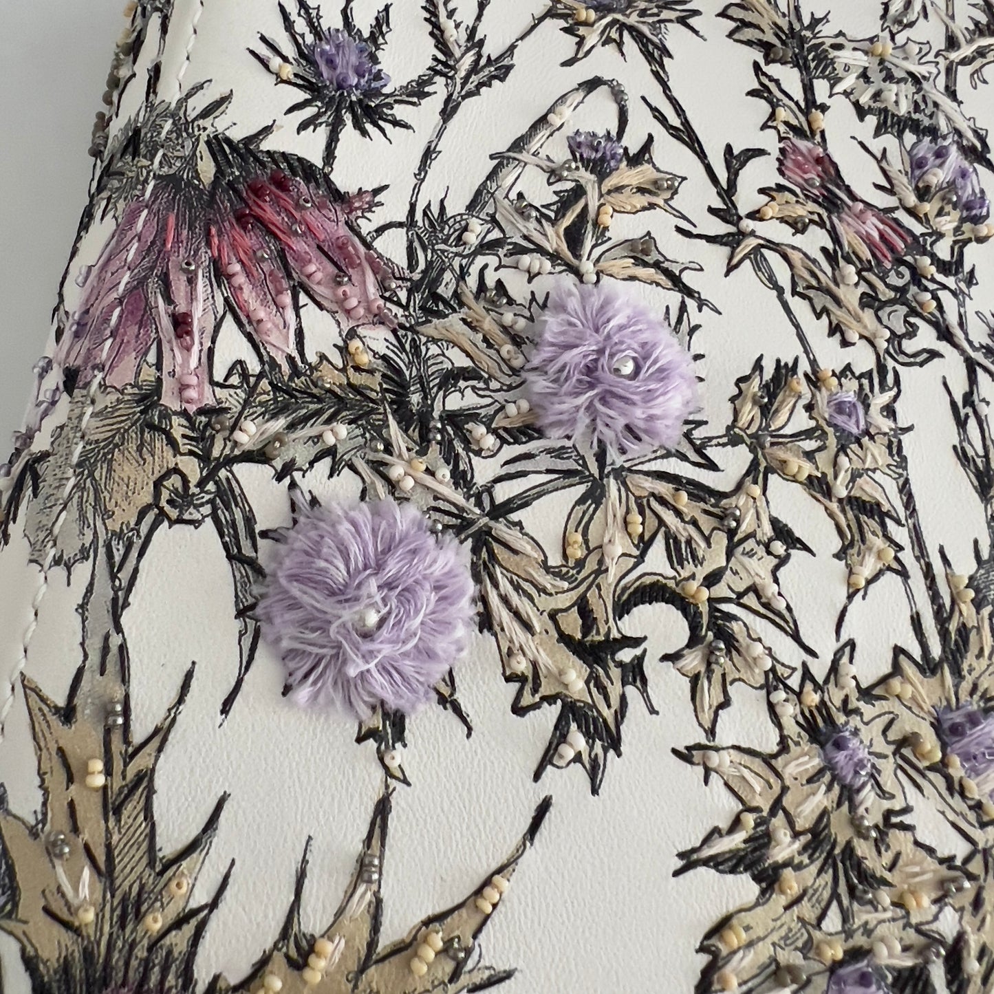 Dior 2024 Floral Embroidered and Beaded Mini Ladydior Bag