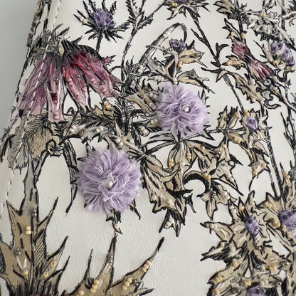 Dior 2024 Floral Embroidered and Beaded Mini Ladydior Bag