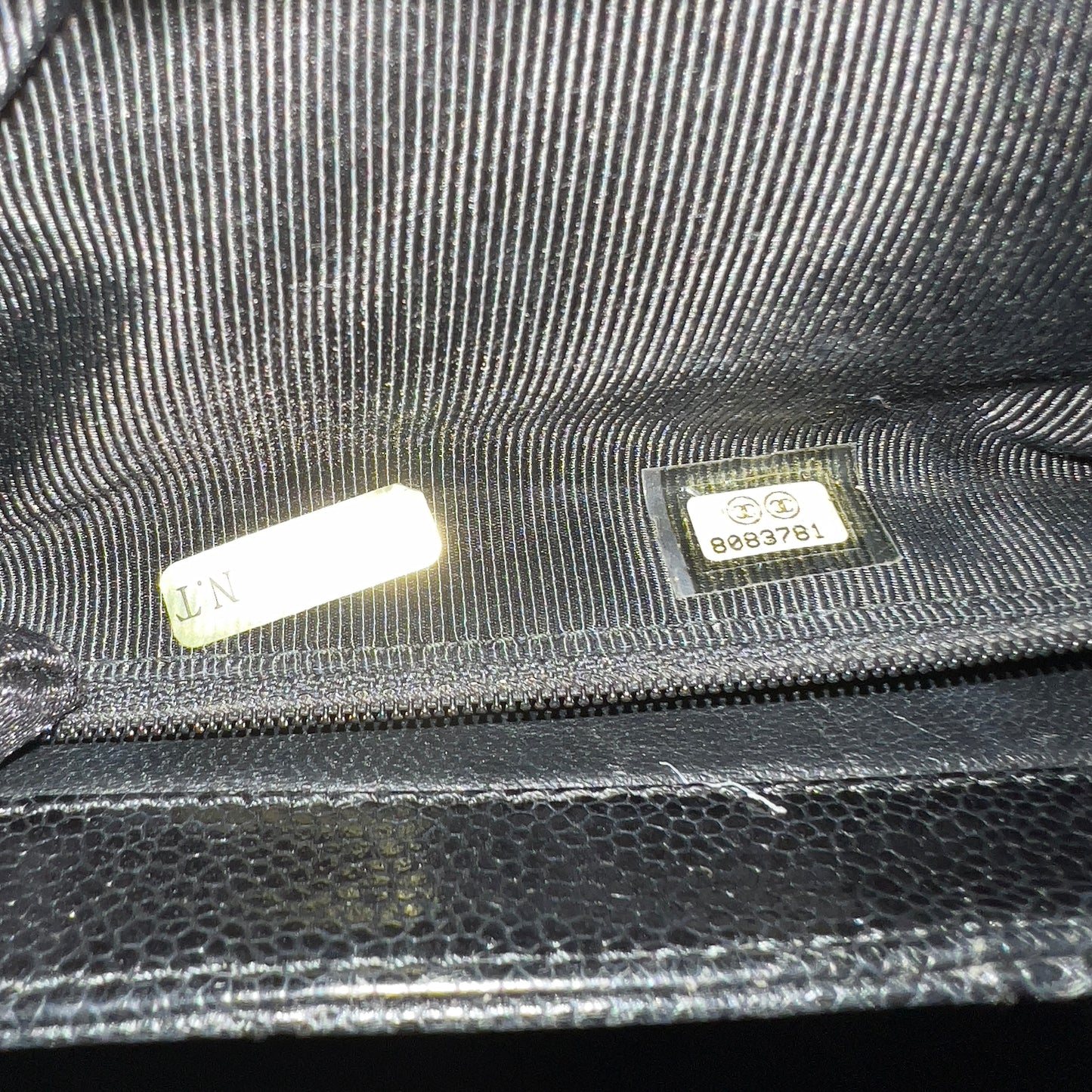 Vintage Chanel Caviar Wood Handle CC bag