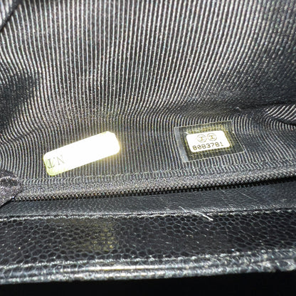 Vintage Chanel Caviar Wood Handle CC bag